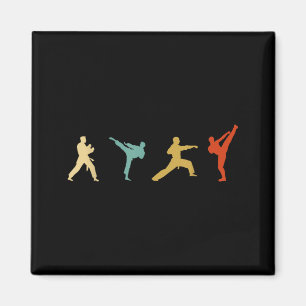 Vintage Taekwondo Tae Kwon Do Fighter Magnet