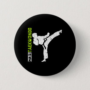 Vintage Taekwondo The Kick  6 Cm Round Badge
