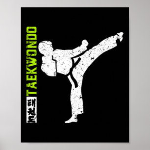 Vintage Taekwondo The Kick Poster