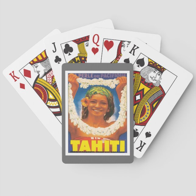 Vintage Tahiti Playing Cards (Back)