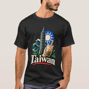 Vintage Taiwan Travel Art Landmark T-Shirt
