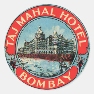 Vintage Taj Mahal Hotel Bombay Stickers