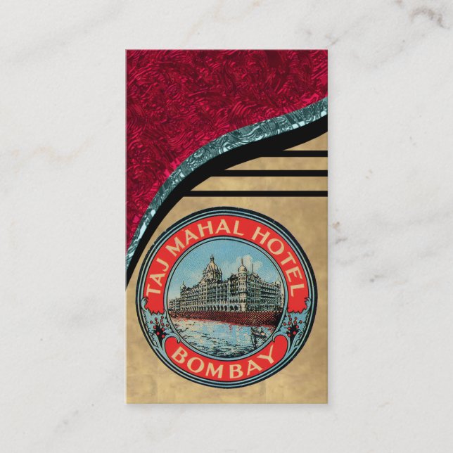 Vintage Taj Mahal Hotel Business Card (Front)