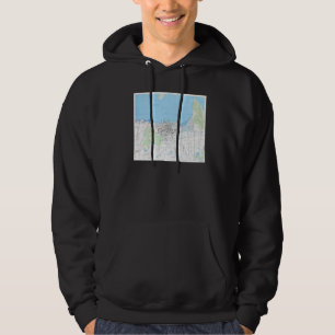 Vintage Takamatsu Japan Map 1945 Hoodie