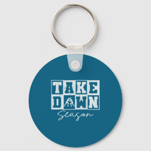 Vintage Take Down Season Wrestling Men Women Kids Key Ring