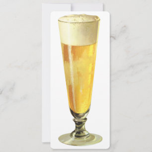 Vintage Tall Frosty Draught Beer, Bachelor Party Invitation