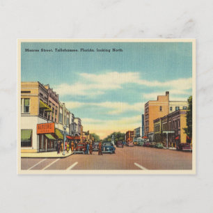 Vintage Tallahassee, Florida Monroe Street Postcard