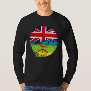 Vintage Tamazight with British Flag Roots Amazigh T-Shirt