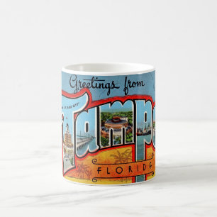 Vintage Tampa Florida Postcard Mug
