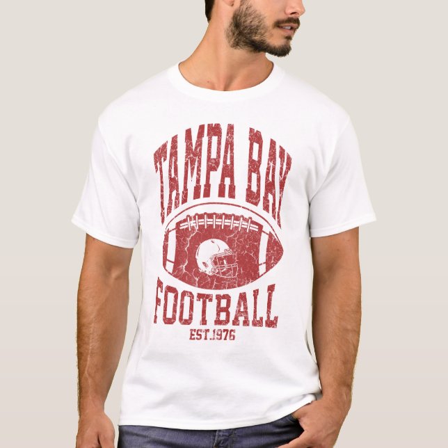 Vintage TampaBay Football Retro Distressed T-Shirt (Front)