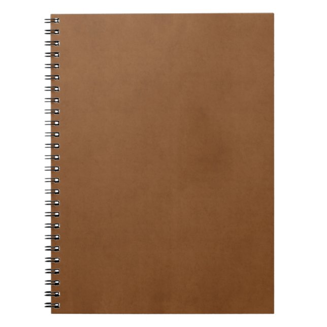 Vintage Tan Leather Brown Parchment Paper Blank Notebook (Front)