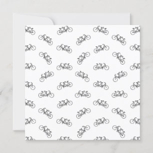 Vintage Tandem Bicycle Two Seat Bikes CUSTOM COLOR Invitation