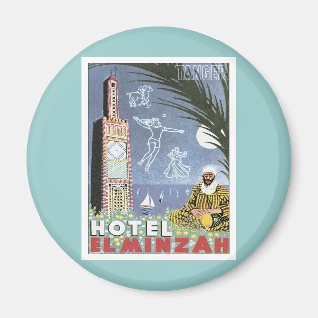 Vintage Tangier Morocco Magnet (Front)