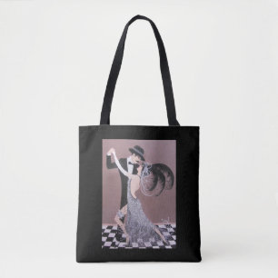 Vintage Tango Dancers, tote bag