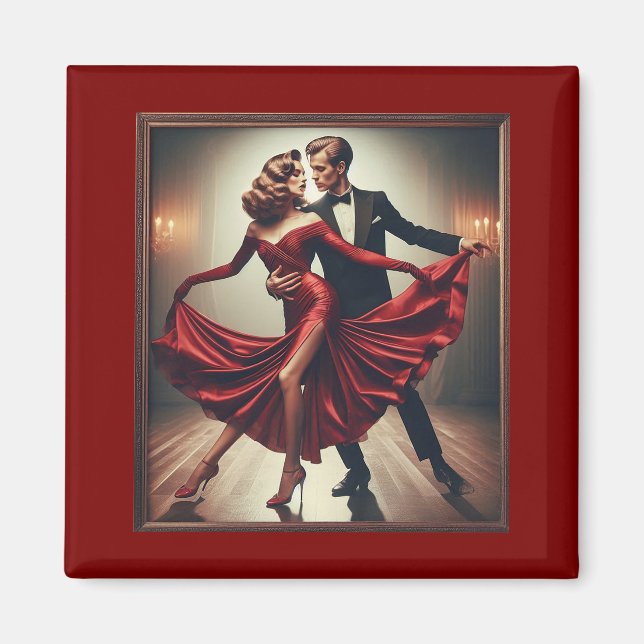 Vintage Tango Elegance – Romantic Ballroom Dance A Magnet (Front)