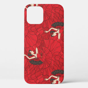 Vintage Tango Flamenco Dance Pattern iPhone 12 Case