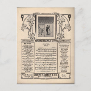 Vintage Tango Sheet Music Postcard