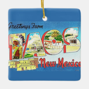 Vintage Taos New Mexico Ornament