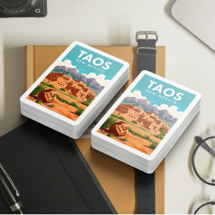 Vintage Taos New Mexico Playing Cards