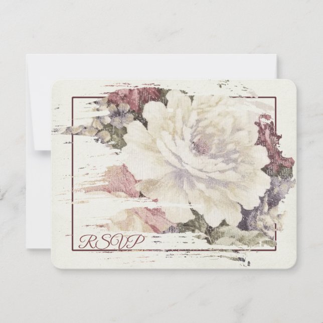 vintage tapestry rose RSVP (Front)