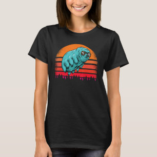 Vintage Tardigrade Sunset Microbiology Water Bear T-Shirt