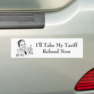 Vintage Tariff Refund Check Bumper Sticker