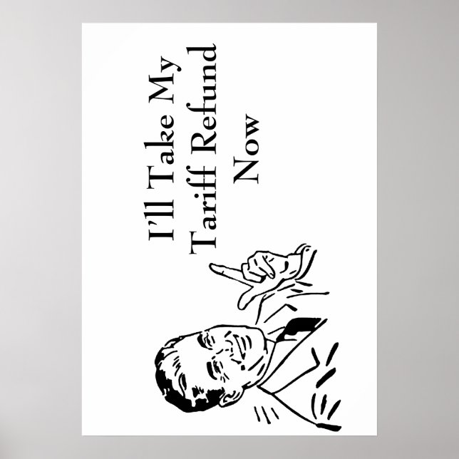 Vintage Tariff Refund Check Poster (Front)