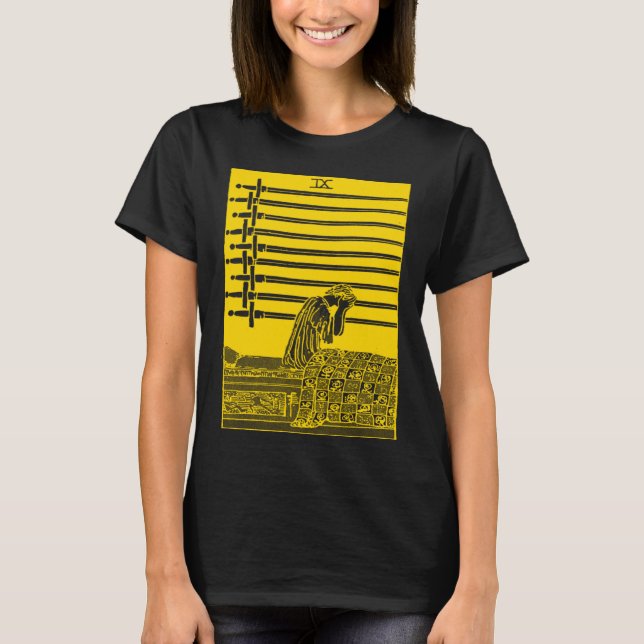 VINTAGE TAROT CARD SWORDS NINE T-Shirt (Front)