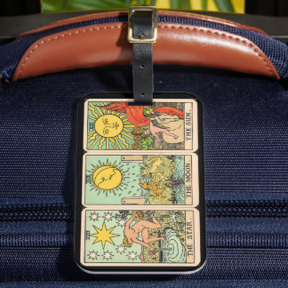 Vintage Tarot Card Trio Luggage Tag