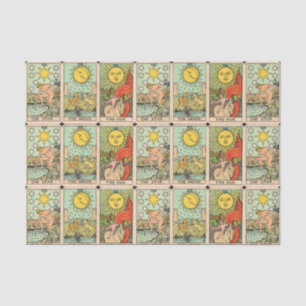 Vintage Tarot Cards Sun Moon Stars Tissue Paper