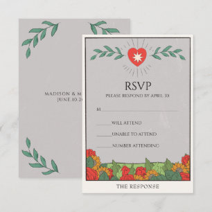 Vintage Tarot Deck Divination Mystical Wedding RSVP Card