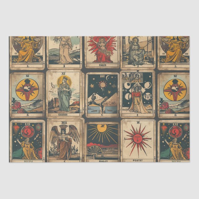 Vintage Tarot   Tissue Paper (Front)