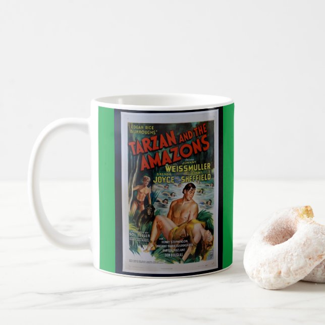 Vintage Tarzan Coffee Mug (With Donut)