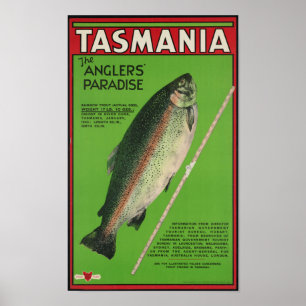 Vintage Tasmania Travel Poster