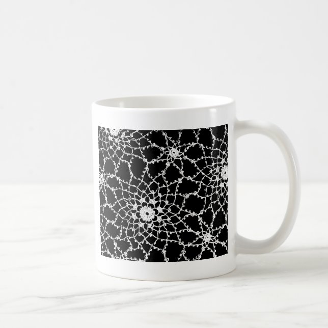 Vintage Tatted Lace Coffee Mug (Right)