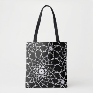 Vintage Tatted Lace Design Tote Bag