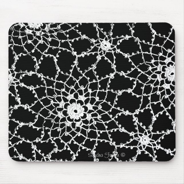 Vintage Tatted Lace Mouse Pad (Front)