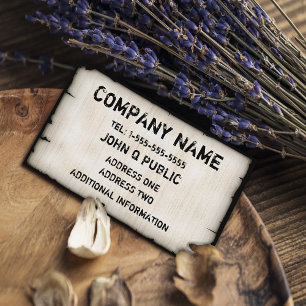 Vintage Tattered Business Cards