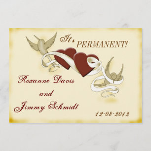 Vintage Tattoo inspired wedding invitation