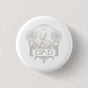 Vintage tattoo style Dad artwork 3 Cm Round Badge