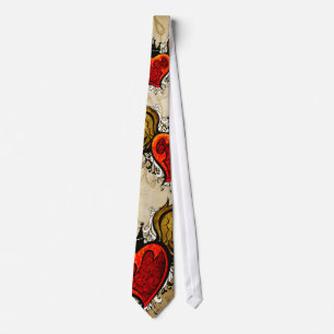 Vintage Tattoo Winged Heart Tie