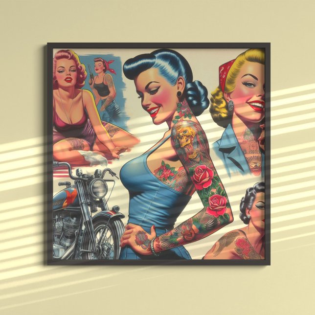 Vintage Tattooed Pin-up Poster (Creator Uploaded)