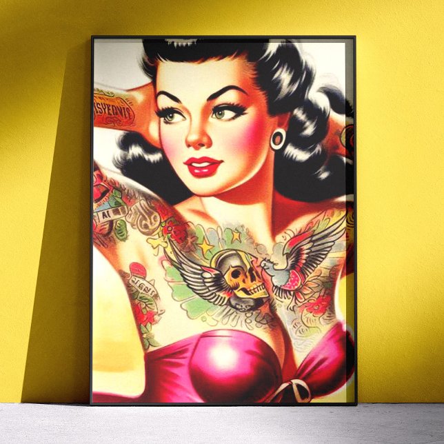Vintage Tattooed Pinup Poster (Creator Uploaded)