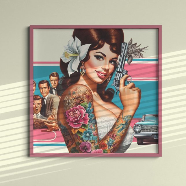 Vintage Tattooed Pulp Pin-up Poster (Creator Uploaded)