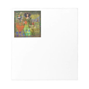 Vintage Taurus Classic Woman Portrait Gothic Art Notepad