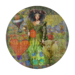 Vintage Taurus Fantasy Gothic Art Cutting Board