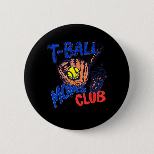 Vintage Tball Mum Softball T-Ball Mama Mothers Day 6 Cm Round Badge