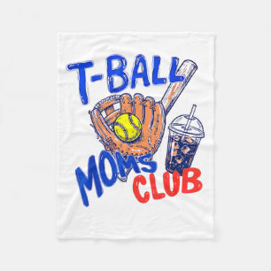 Vintage tball mum softball t-ball mama mothers day fleece blanket