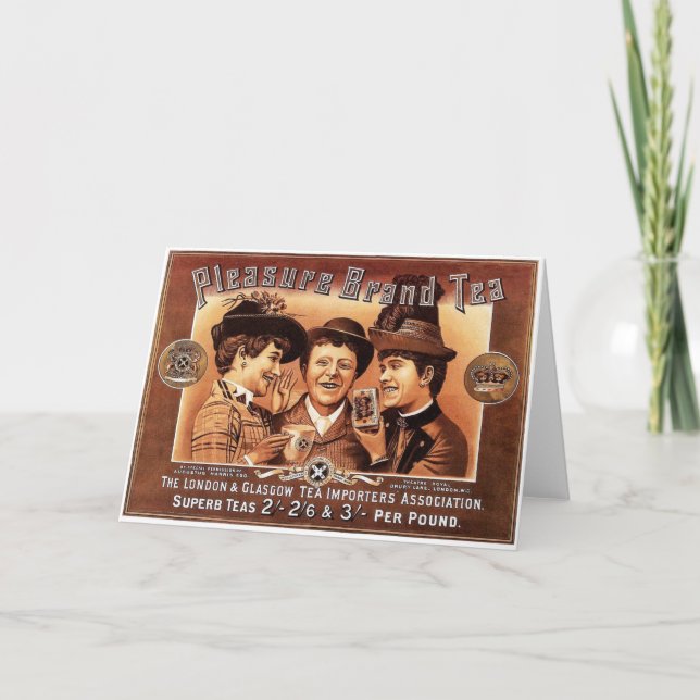 Vintage Tea Advertisement Greeting Card (Front)