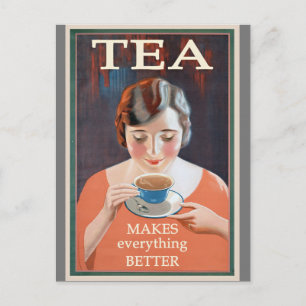 Vintage Tea Advertisement - Makes Better Postcard